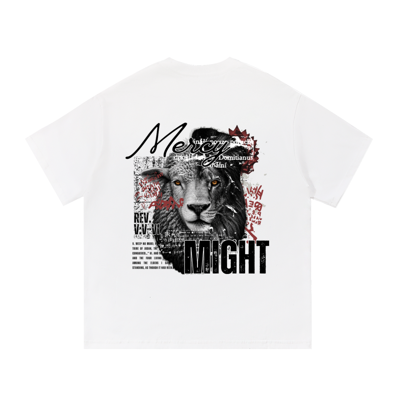 The Lion & The Lamb™ | Mercy & Might Christian Graphic Tee