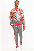 Print Hoodie And Sweat Set