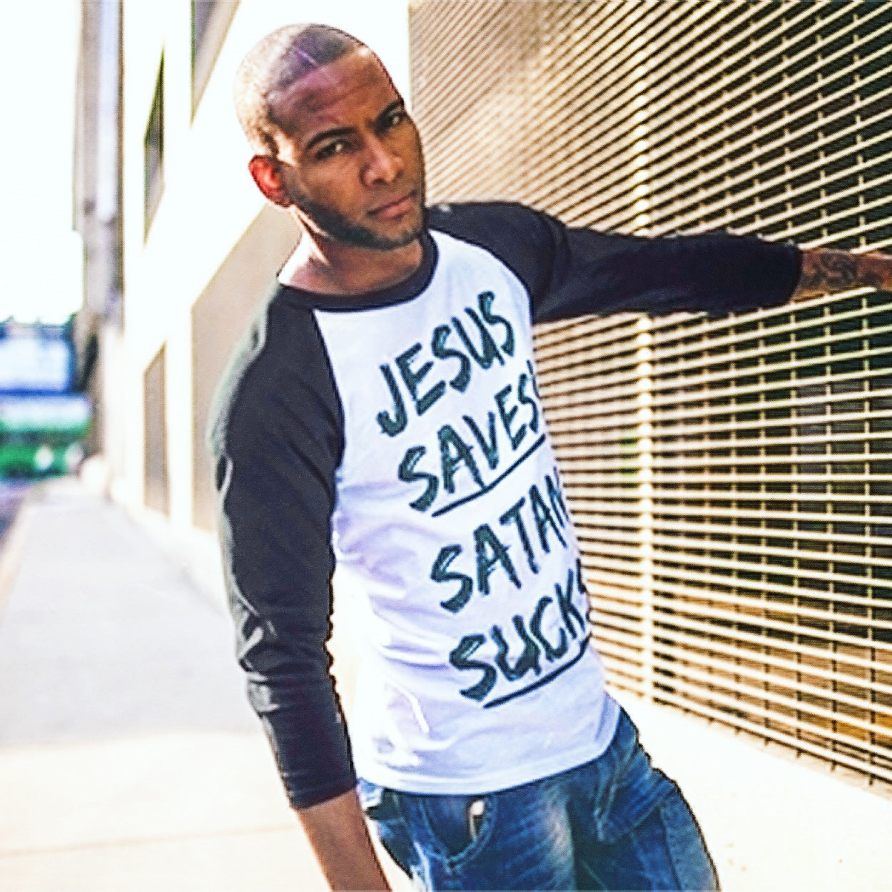 JESUS SAVES! SATAN SUCKS! - PeculiarPeople StandOut Christian Apparel