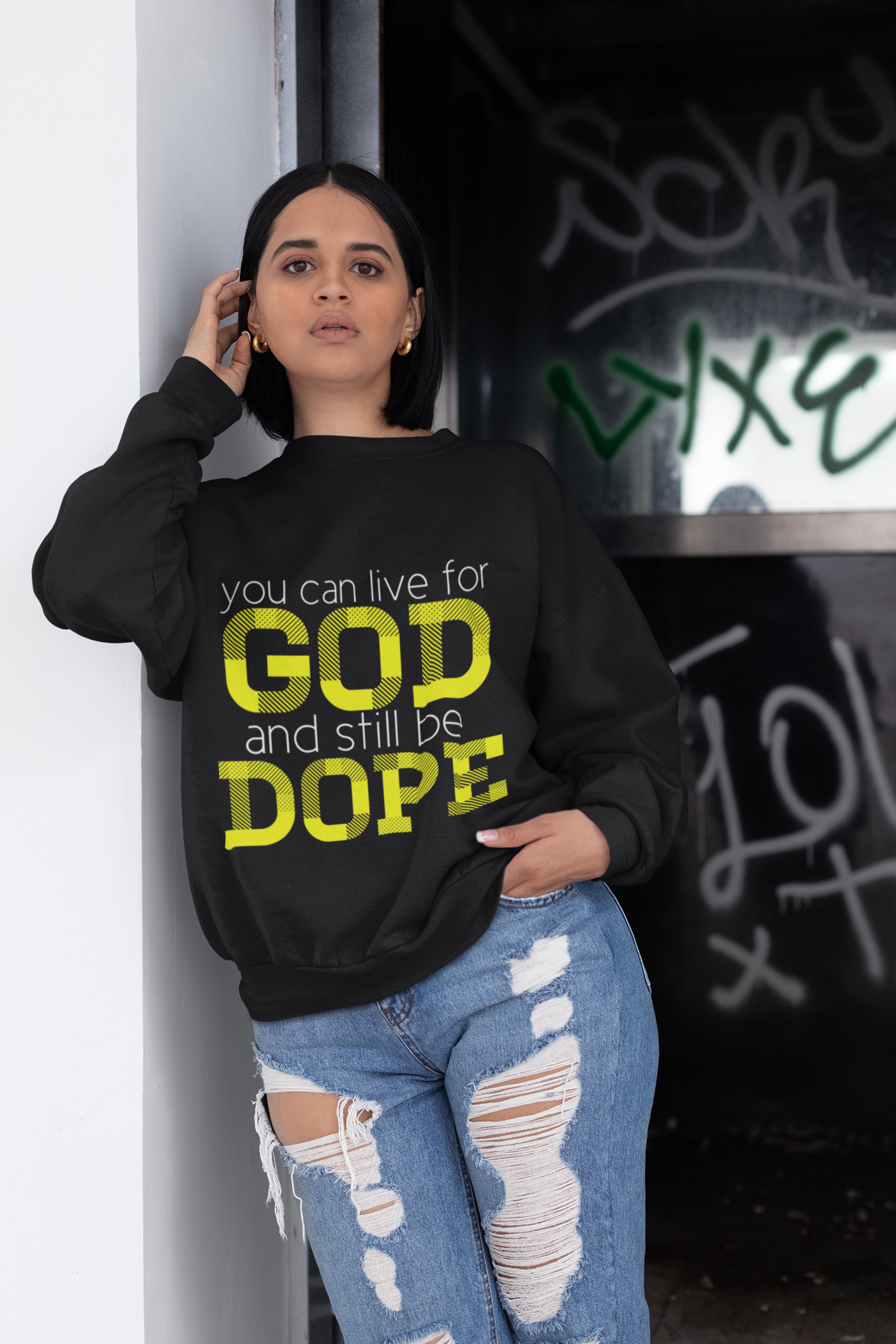LIVING FOR GOD - Sweatshirt - PeculiarPeople StandOut Christian Apparel