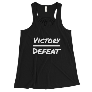 VictoryOverDefeat Women's Flowy Racerback Tank - PeculiarPeople StandOut Christian Apparel