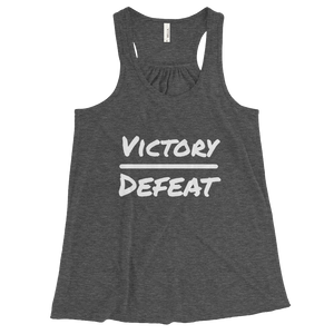 VictoryOverDefeat Women's Flowy Racerback Tank - PeculiarPeople StandOut Christian Apparel