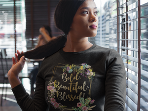 Beautiful. Bold. Blessed (Floral) - PeculiarPeople StandOut Christian Apparel