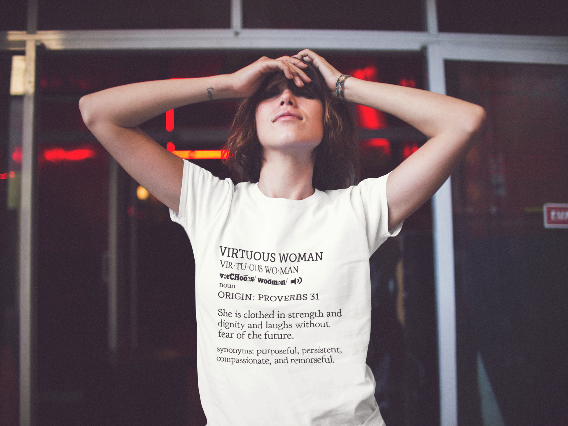 A Virtuous Woman Tee -Proverbs 31 - PeculiarPeople StandOut Christian Apparel